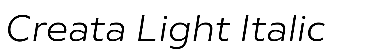Creata Light Italic